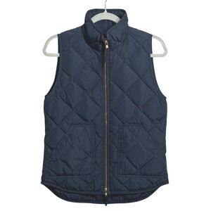 J.Crew Excursion Quilted Down Puffer Navy Women's Vest XS